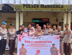 Polsek Manggala Gelar Bakti Kesehatan Bersama Masyarakat dalam Rangka Hari Bhayangkara ke-79