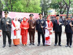 Kapolrestabes Makassar Hadiri Upacara HUT ke-80 RI di Rumah Jabatan Gubernur Sulsel