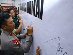 Kapolda Sulsel Bersama Forkopimda Gelar Deklarasi Damai Bersama Elemen Mahasiswa, Aktivis, Rektor, dan Ormas di Makassar
