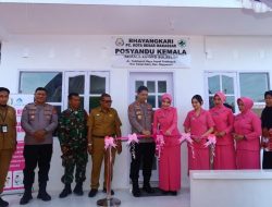 Kapolrestabes Makassar dan Ketua Bhayangkari Cabang Tabes Makassar Resmikan Posyandu Kemala