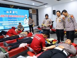 Satlantas Polrestabes Makassar Gelar Donor Darah Peringati HUT Lalu Lintas ke-70
