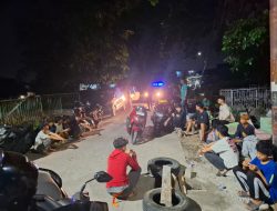 Polsek Tamalate Amankan Puluhan Remaja Geng Motor Saat Pesta Miras di Kuburan