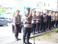 Kapolrestabes Makassar Pimpin Apel Kesiapan Pengamanan Aksi Unjuk Rasa Menyikapi Satu Tahun Pemerintahan Prabowo–Gibran