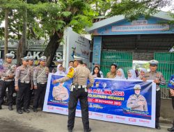 Operasi Zebra Pallawa 2025, Satlantas Polrestabes Makassar Edukasi Keselamatan Berkendara kepada Pelajar SMA