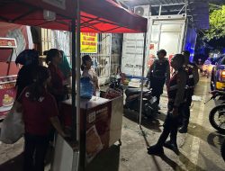 Personil Samapta Polrestabes Makassar Patroli Dini Hari Harkamtibmas