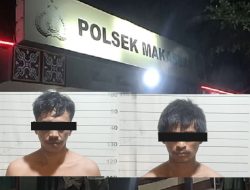 Resmob Polsek Makassar Bekuk Dua Pencuri Gerobak dan Besi Plat