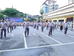 Jaga Kebugaran, Polrestabes Makassar Gelar Olahraga Bersama di Awal Tahun 2026