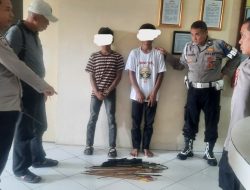 Polsek Tamalate Amankan Dua Remaja Kedapatan Bawa 22 Busur dan Ketapel
