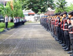 Kapolrestabes Makassar Pimpin Apel Pengamanan Kunjungan Jokowi di Makassar