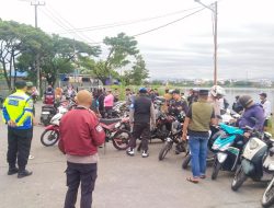 Polsek Manggala Patroli Subuh Cegah Balap Liar, Puluhan Motor Berknalpot Brong Diamankan