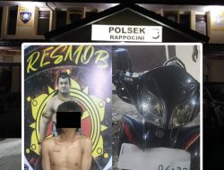 Polsek Rappocini Tangkap Pelaku Curanmor Beserta Barang Bukti Motor Yamaha