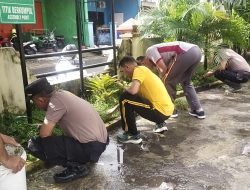 Kapolsek Manggala Pimpin Korve Personel, Wujudkan Lingkungan Mako Bersih
