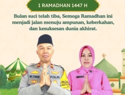 Kapolsek Tamalate Polrestabes Makassar Beserta Staf dan Bhayangkari Mengucapkan Selamat Menyambut Bulan Suci Ramadhan 1447 H