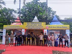 Personil Gabungan Siap Siaga Pantau Arus Balik Pemudik di Pos Pam Ops Ketupat 2026 Polsek Rappocini