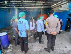 Bhabinkamtibmas Polsek Tamalate dan Babinsa Pantau Lokasi Pelayanan Pemenuhan Gizi di Kelurahan Mangasa