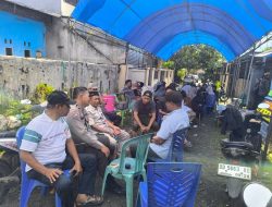 Wujud Empati kepada Warga, Bhabinkamtibmas Polsek Biringkanay Melayat ke Rumah Duka Warga Binaan