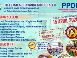 TK Kemala Bhayangkari 06 Tallo Buka PPDB Tahun Ajaran 2026/2027