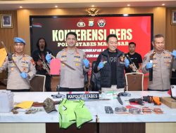 Polrestabes Makassar Tangkap 5 Pelaku Penyerangan Geng Motor di Jalan Ablam, Motifnya Terungkap