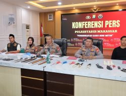 Tim Trisula dan Polsek Panakkukang Bubarkan Tawuran Geng Motor, 22 Motor Diamankan