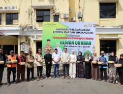 Hari Raya Idhul Adha 1447 H, Polrestabes Makassar Kurban 29 Ekor Sapi dan 1 Ekor Kambing
