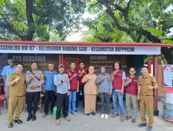 Dukung Lomba Kelurahan Berprestasi Tingkat Provinsi, Bhabinkamtibmas Gunung Sari Hadiri Kunjungan Wakil Wali Kota Makassar