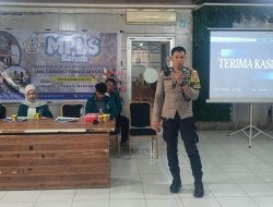 Bhabinkamtibmas Polsek Rappocini Gandeng Mahasiswa UMI Edukasi Bahaya Narkoba kepada Peserta MPLS