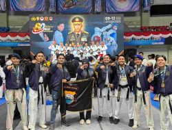 Kontingen Taekwondo Polda Sulsel Raih 9 Medali pada Kejuaraan Kapolri Cup Banten 2026