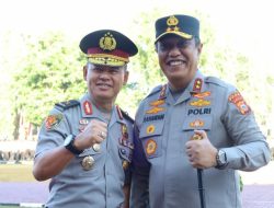 Kapolda Sulsel Pimpin Apel Pagi dan Laporan Kenaikan Pangkat Pengabdian Karo Log Polda Sulsel