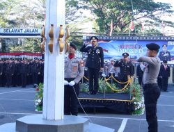 Polsek Rappocini Bertugas sebagai Pelaksana Upacara HUT ke-81 Kemerdekaan RI di Mako Polrestabes Makassar