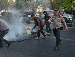 Kapolsek Tamalate Kawal Aksi Unjuk Rasa, Kedepankan Pendekatan Humanis