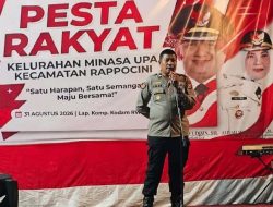 Pesta Rakyat Minasa Upa Semarak, Kapolsek Rappocini Ajak Warga Perkuat Persatuan dan Kamtibmas