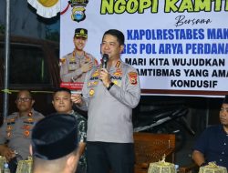 Ngopi Kamtibmas Kapolrestabes Makassar Ajak Warga Bersama Cegah Geng Motor