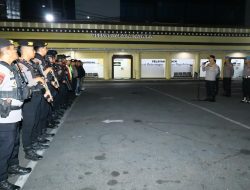 Polrestabes Makassar Gelar Patroli Gabungan Antisipasi Kerawanan Antrian Pengisian BBM di SPBU