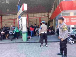 Antisipasi Antrean BBM, Personel Gabungan Polsek Rappocini Pantau Sejumlah SPBU