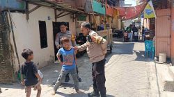 Patroli Siang Polsek Tallo Sisir Pemukiman Padat Penduduk
