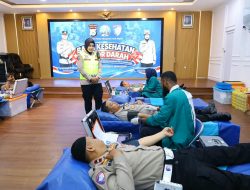 Setetes Darah untuk Sesama, Satlantas Polrestabes Makassar Gelar Bakti Kesehatan