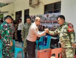 HUT ke-81 TNI, Kapolsek Tamalate Ucapkan Selamat ke Koramil 1408-09/Tamalate