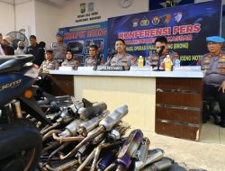 Polrestabes Makassar Tindak 352 Kendaraan, 245 Pakai Knalpot Brong dan 2 Pengendara Bawa Sajam Diamankan