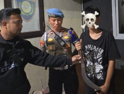 Resmob Polsek Tamalate Amankan Dua Pemuda Pembawa Busur dan Celurit