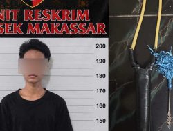 Sisir Lokasi Dugaan Perkelahian, Polsek Makassar Amankan Pemuda Pembawa Busur