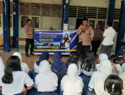 Polsek Biringkanaya Sosialisasi Penerimaan SMA Kemala Taruna Bhayangkara kepada Siswa SMP Negeri 35 Makassar