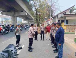 Wakapolsek Rappocini Pimpin Pengamanan dan Pengawalan Aksi Unjuk Rasa di Kantor DPRD Makassar