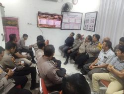 Kapolsek Rappocini Berikan Arahan kepada Personel Terkait Pelaksanaan Commander Wish Kapolri