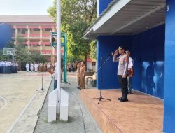 Kapolsek Bontoala Jadi Irup di SMKN 4 Makassar, Tegaskan Bahaya Tawuran, Narkoba dan Judi Online