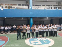 Gaungkan Perang Terhadap Narkoba dan Tawuran Serta Disiplin Berlalulintas, Kapolsek Bontoala Pimpin Upacara Bendera Di Sekolah Kalam Kudus